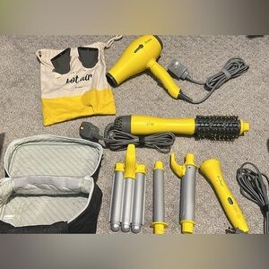 Drybar Yellow and Gray Hair Styling Collection